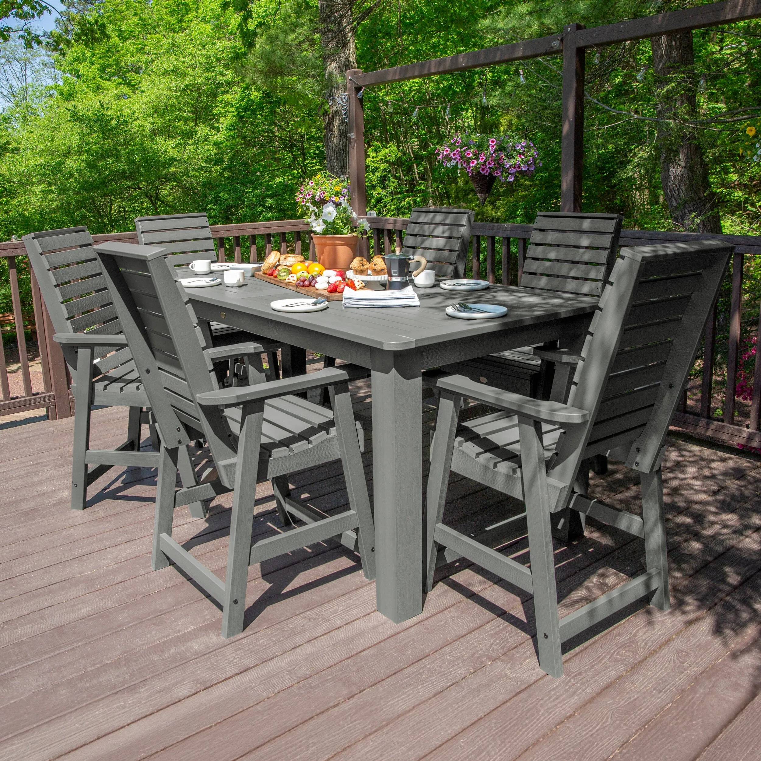 Weatherly 7pc Counter height Dining Set (42” x 84”)