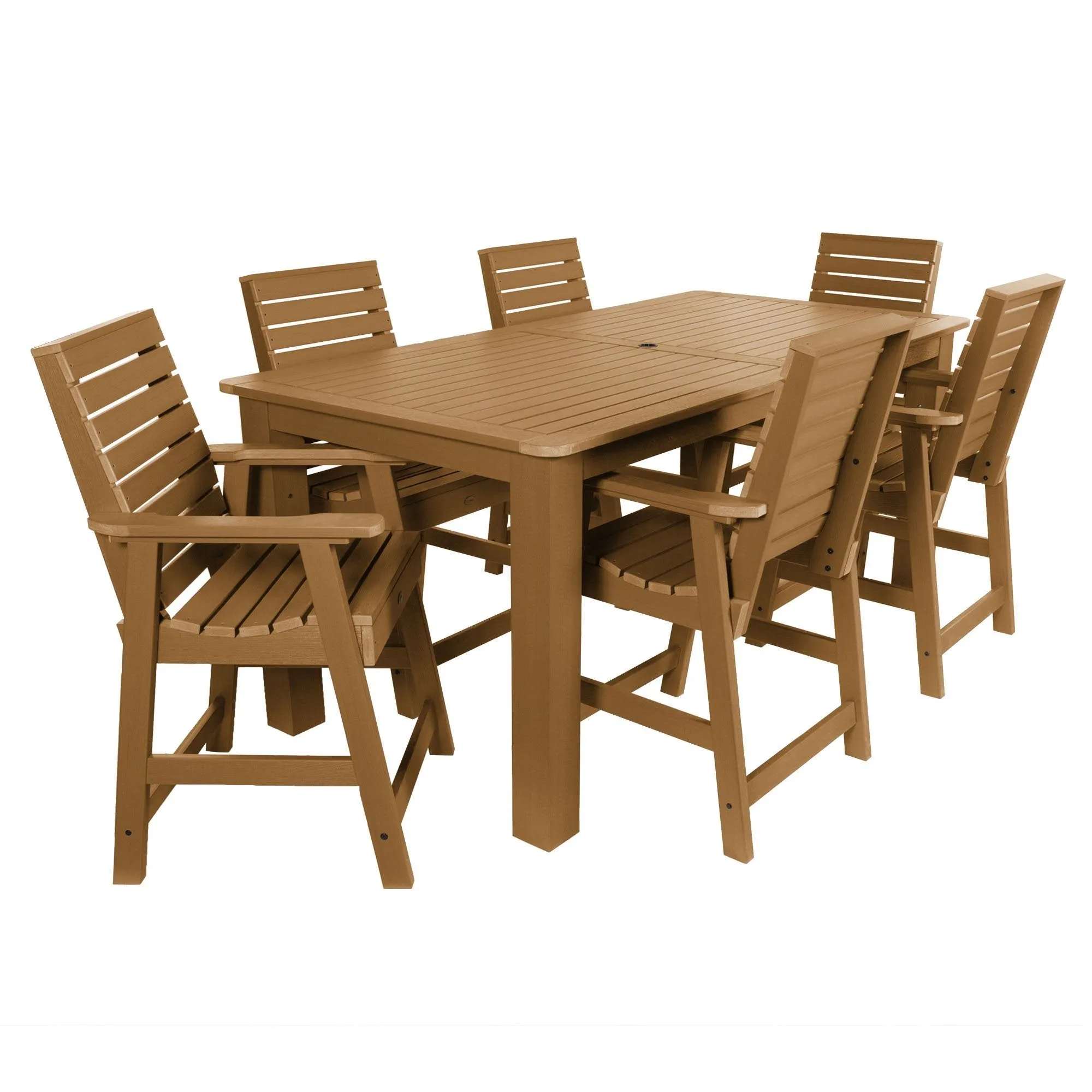 Weatherly 7pc Counter height Dining Set (42” x 84”)