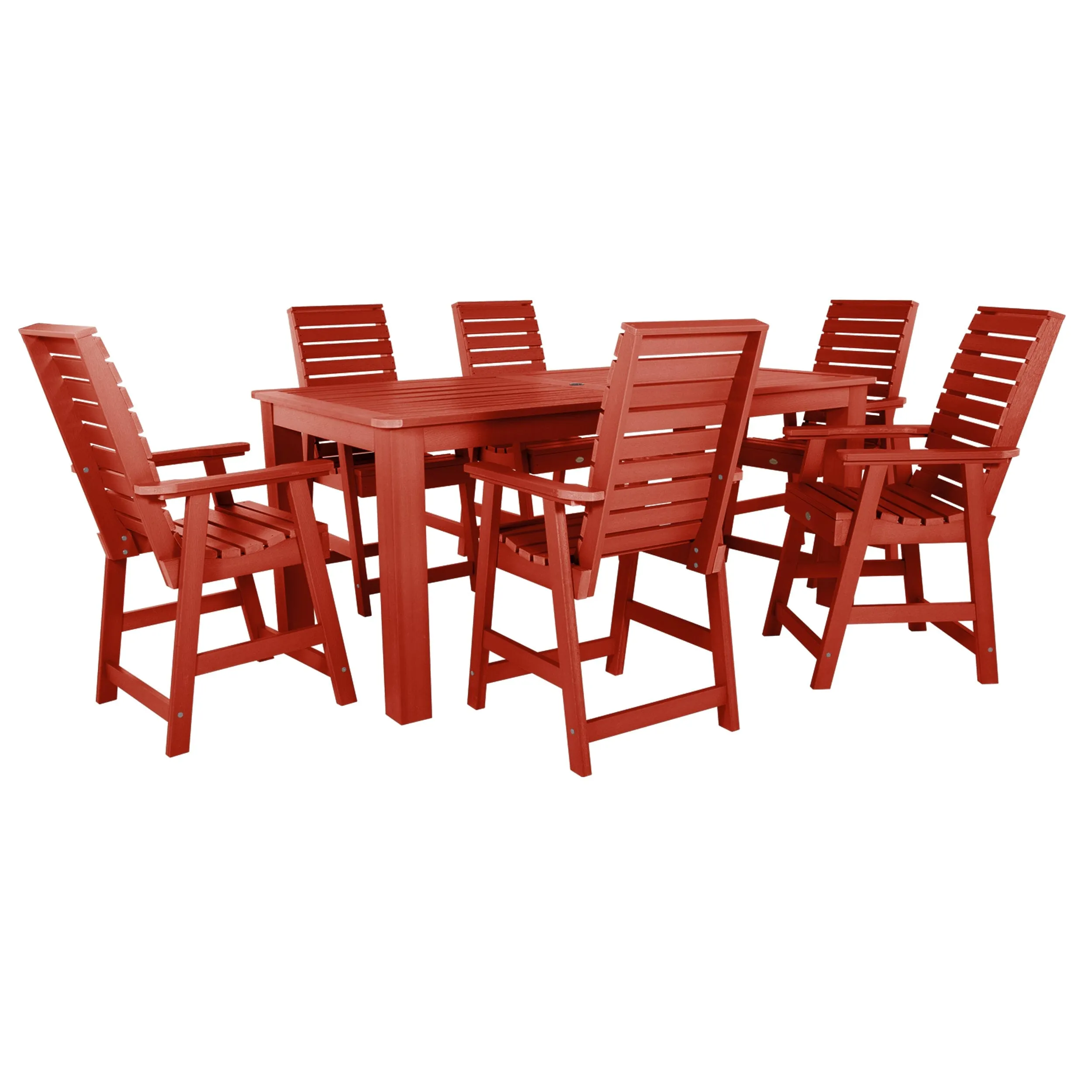 Weatherly 7pc Counter height Dining Set (42” x 84”)