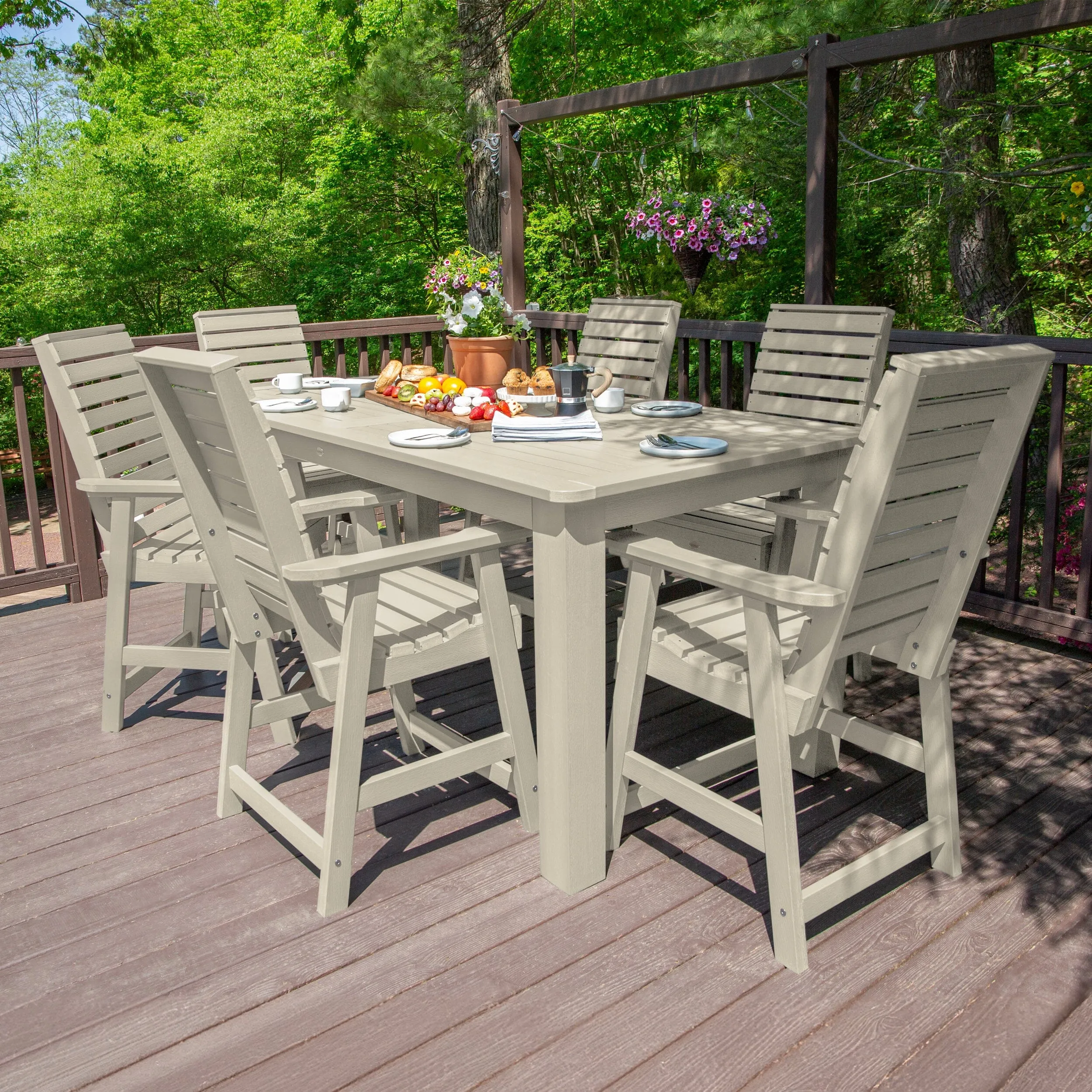 Weatherly 7pc Counter height Dining Set (42” x 84”)
