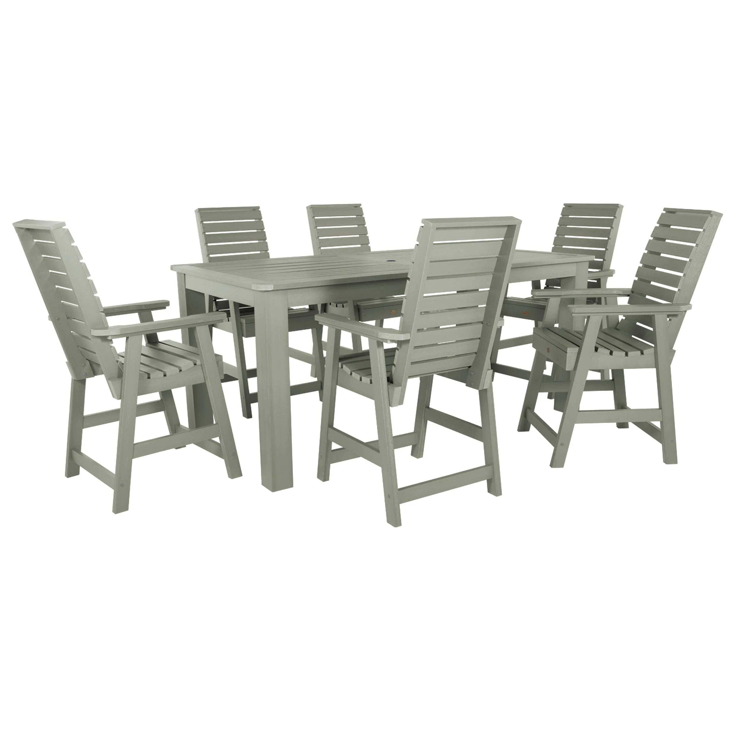 Weatherly 7pc Counter height Dining Set (42” x 84”)