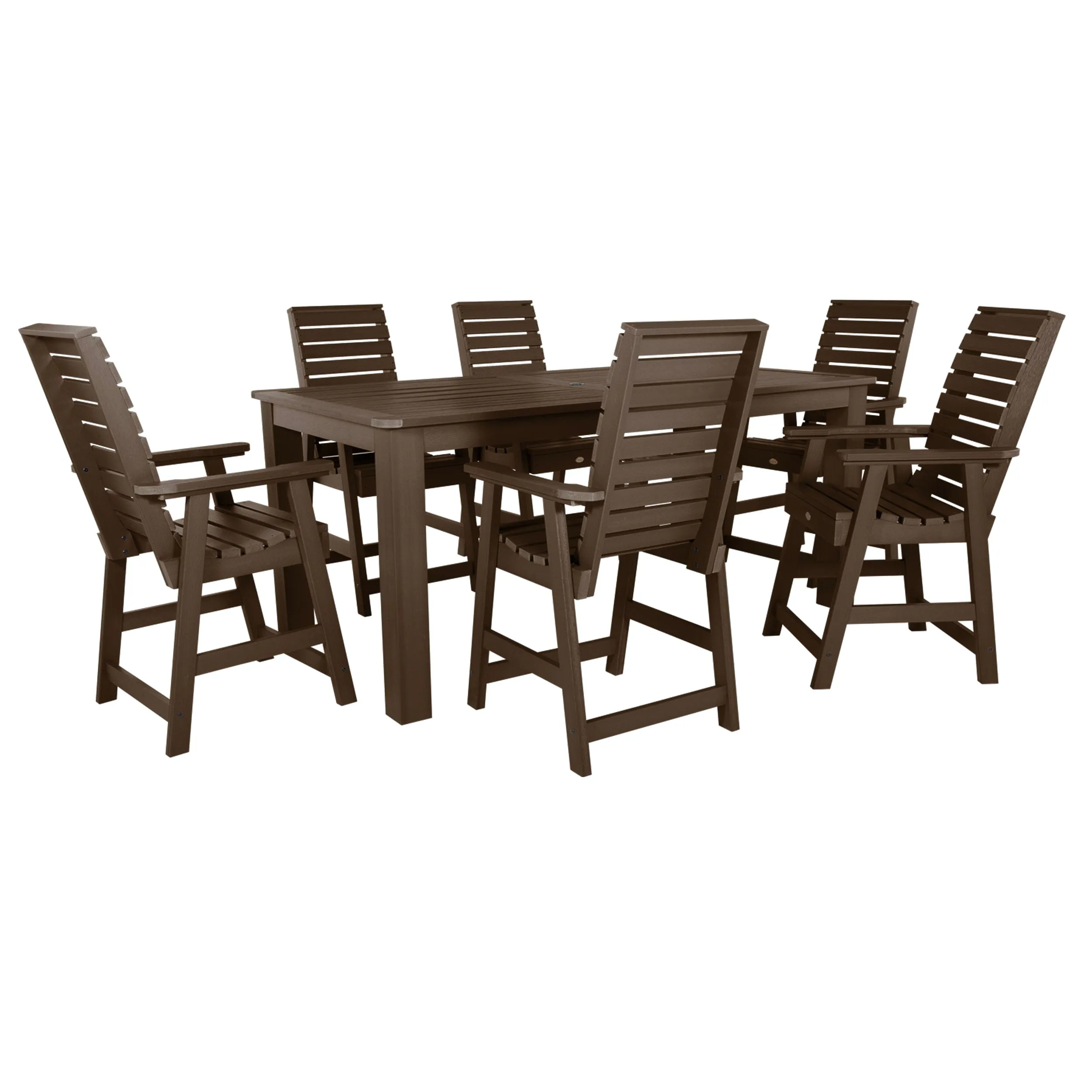 Weatherly 7pc Counter height Dining Set (42” x 84”)