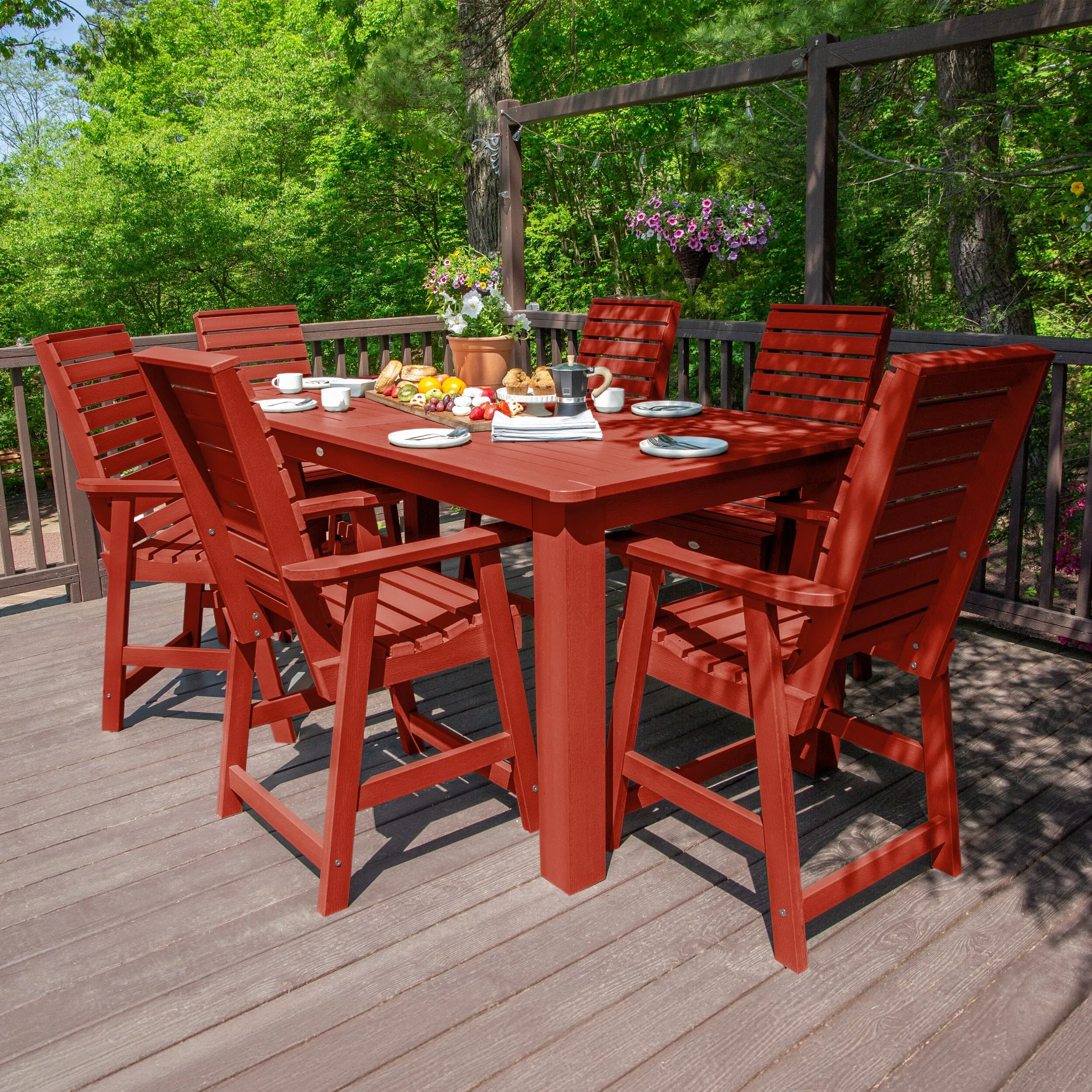 Weatherly 7pc Counter height Dining Set (42” x 84”)
