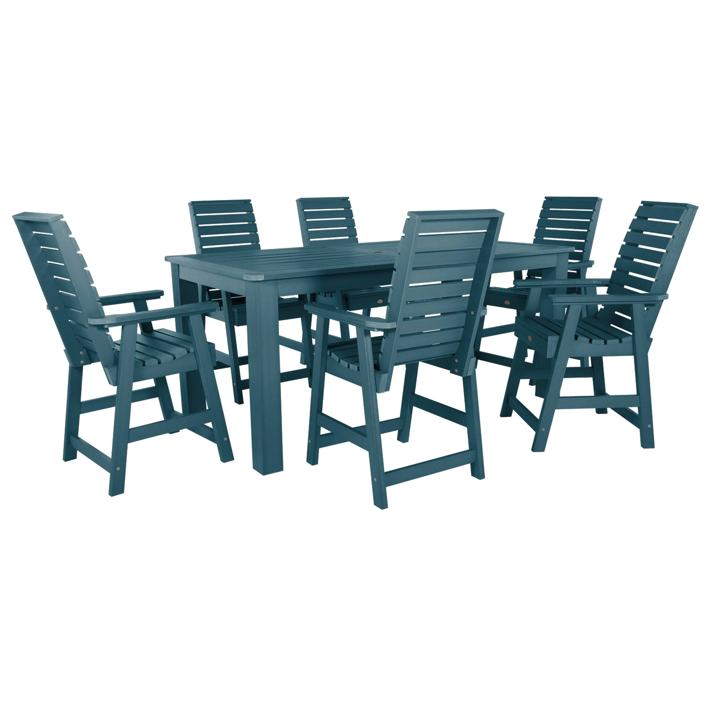 Weatherly 7pc Counter height Dining Set (42” x 84”)
