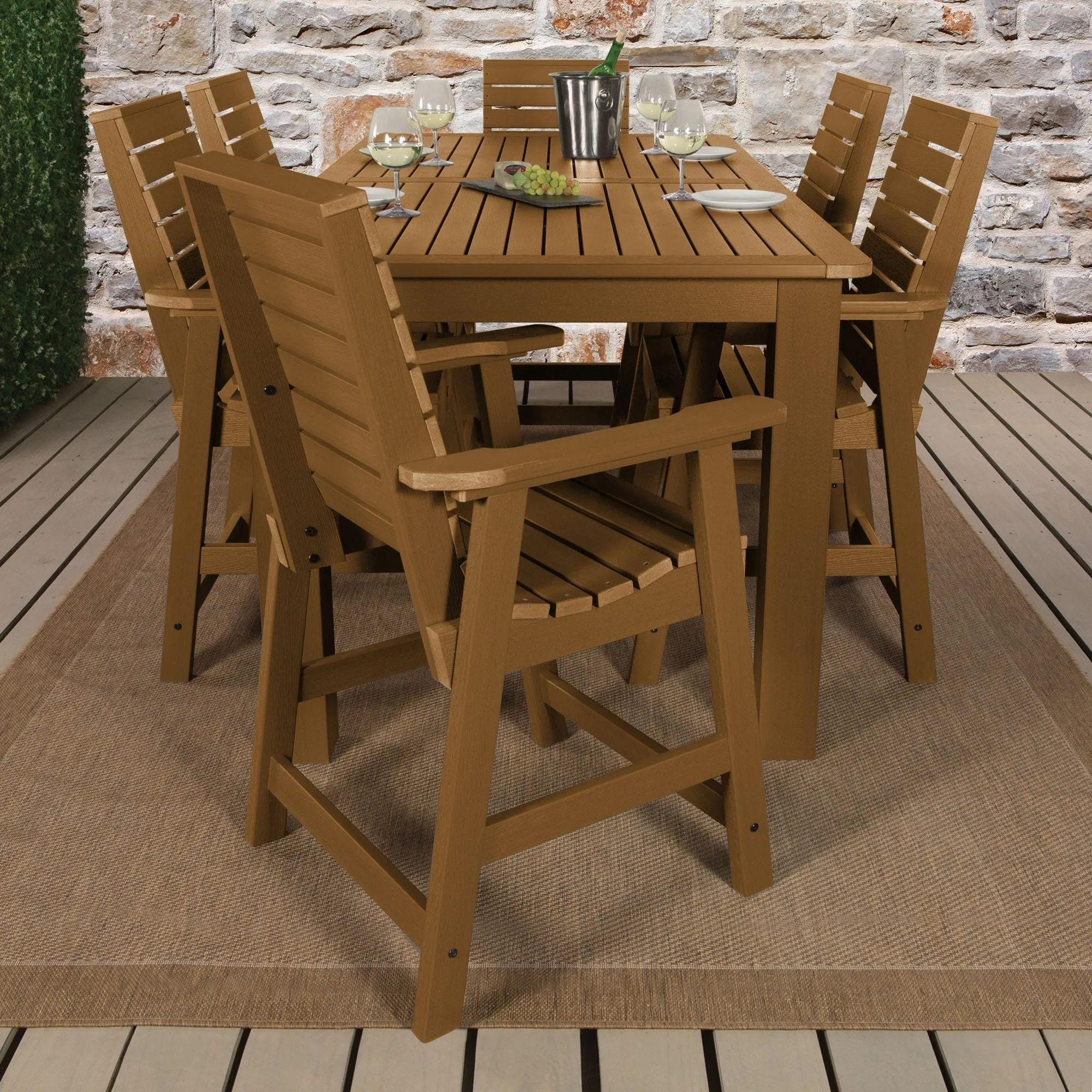 Weatherly 7pc Counter height Dining Set (42” x 84”)