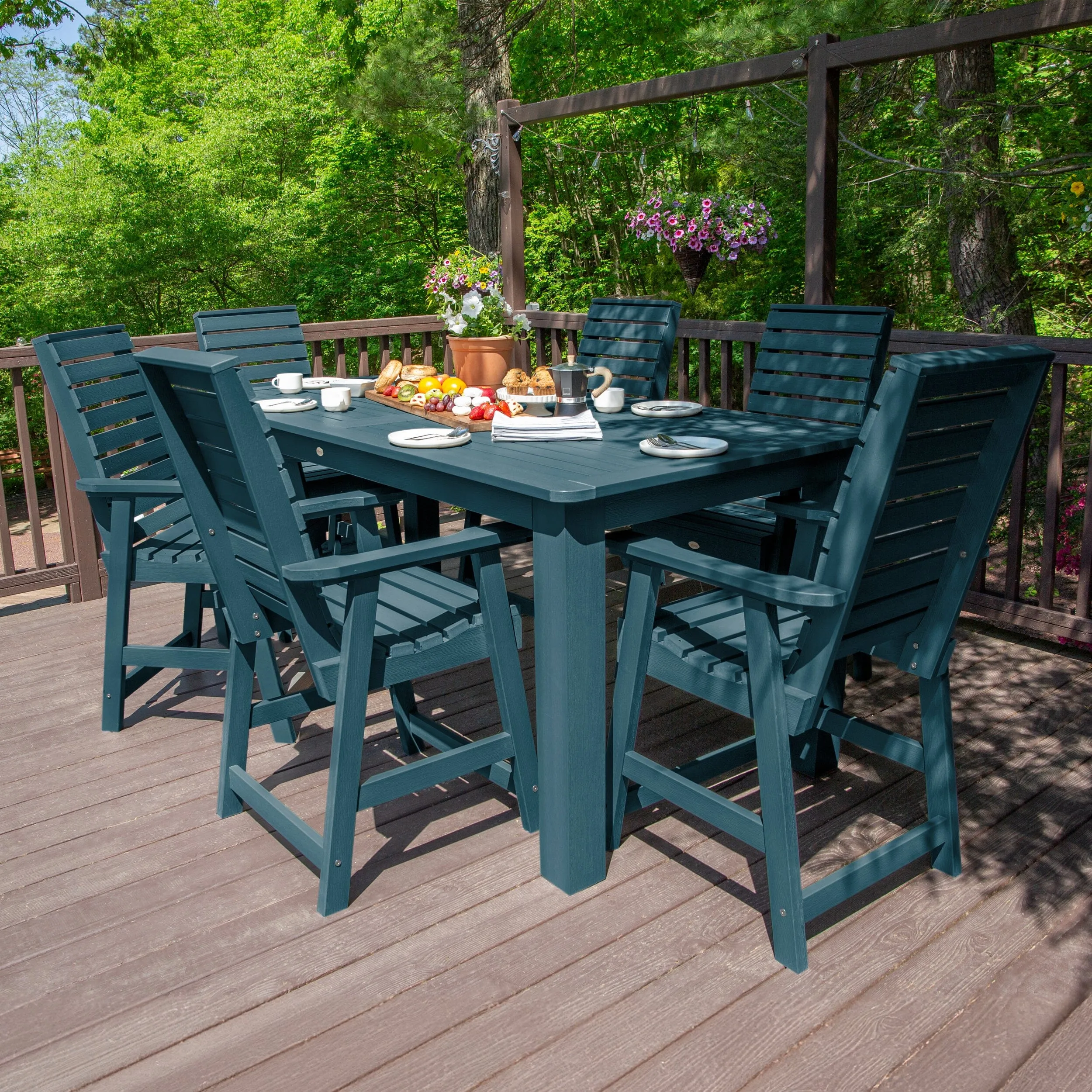 Weatherly 7pc Counter height Dining Set (42” x 84”)