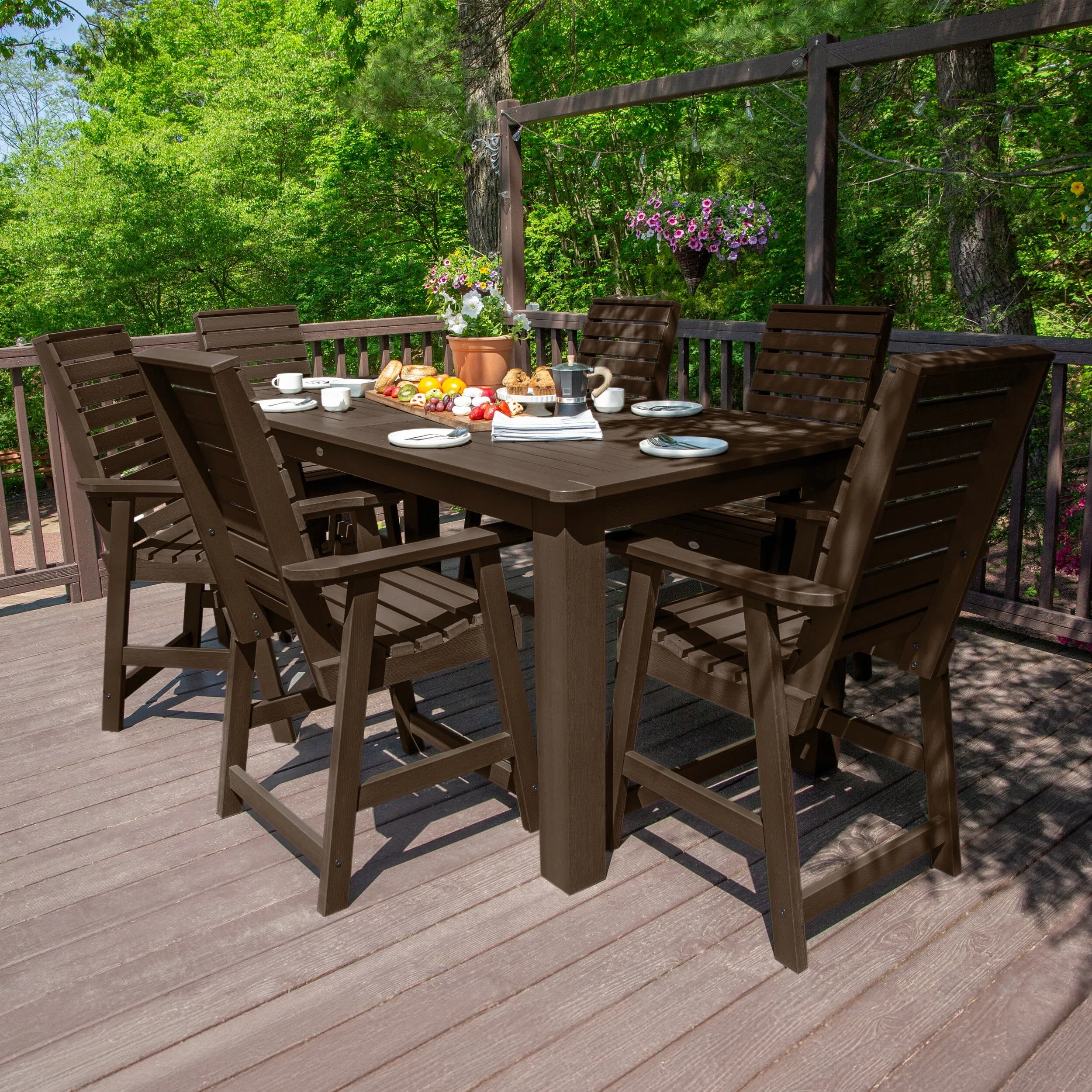 Weatherly 7pc Counter height Dining Set (42” x 84”)