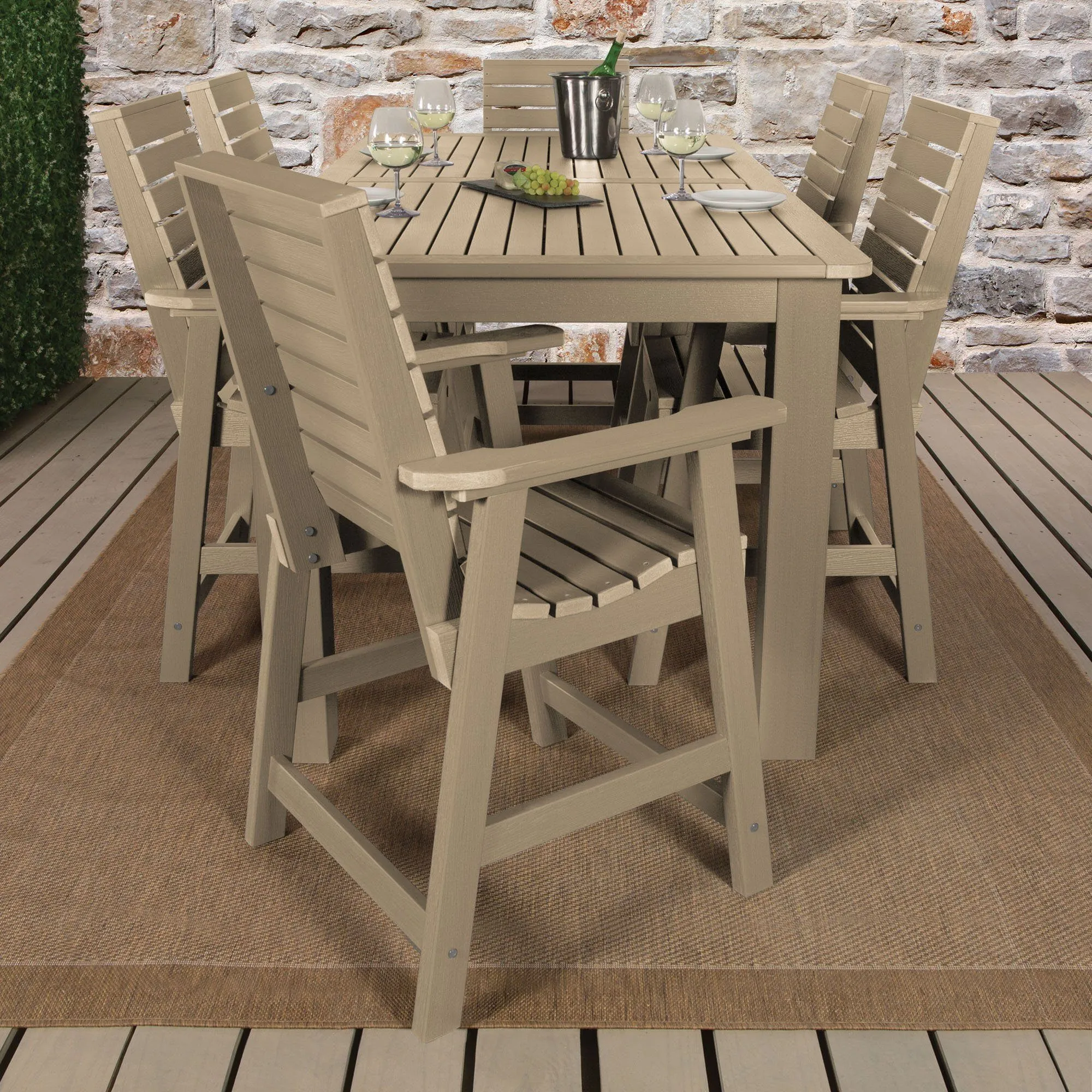 Weatherly 7pc Counter height Dining Set (42” x 84”)