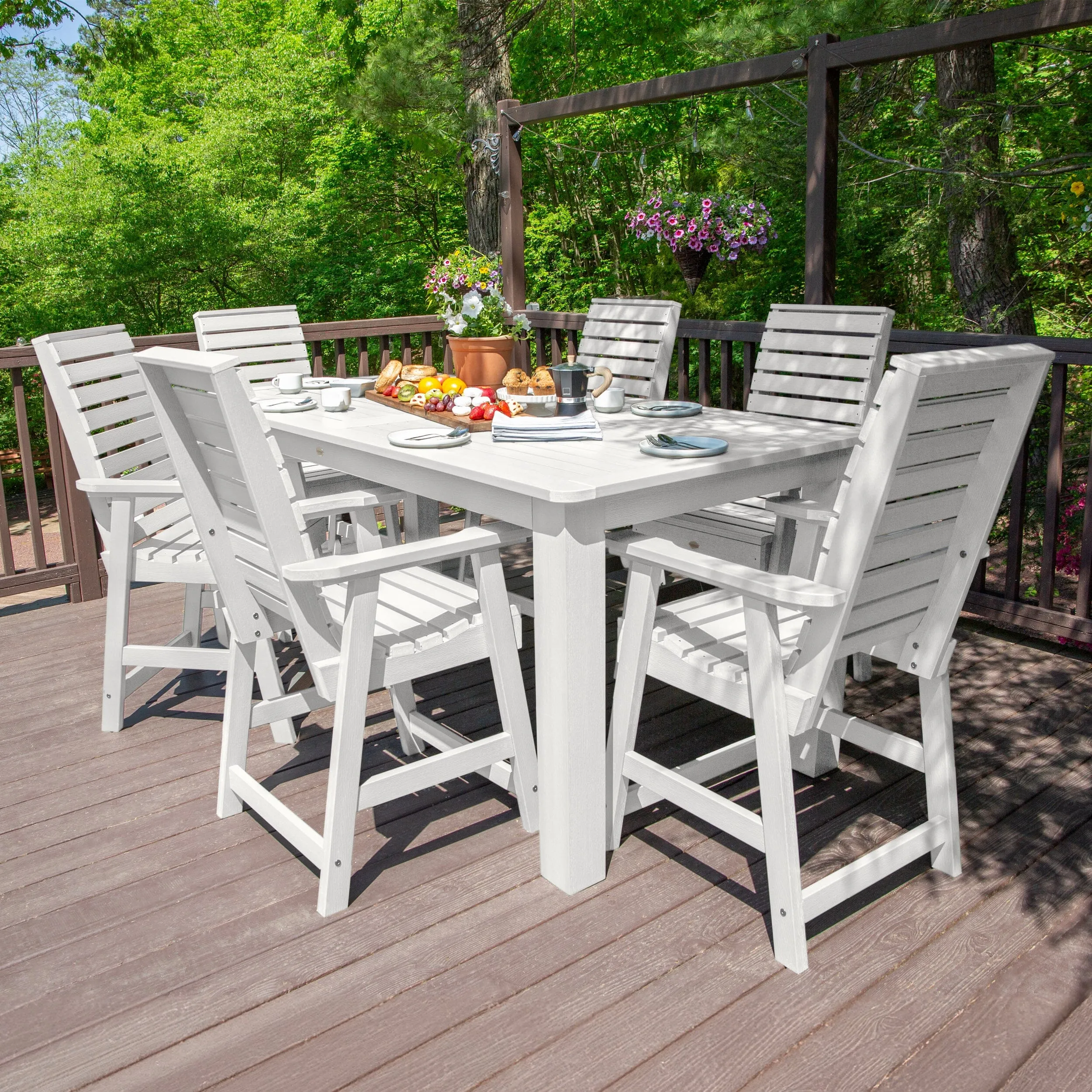 Weatherly 7pc Counter height Dining Set (42” x 84”)