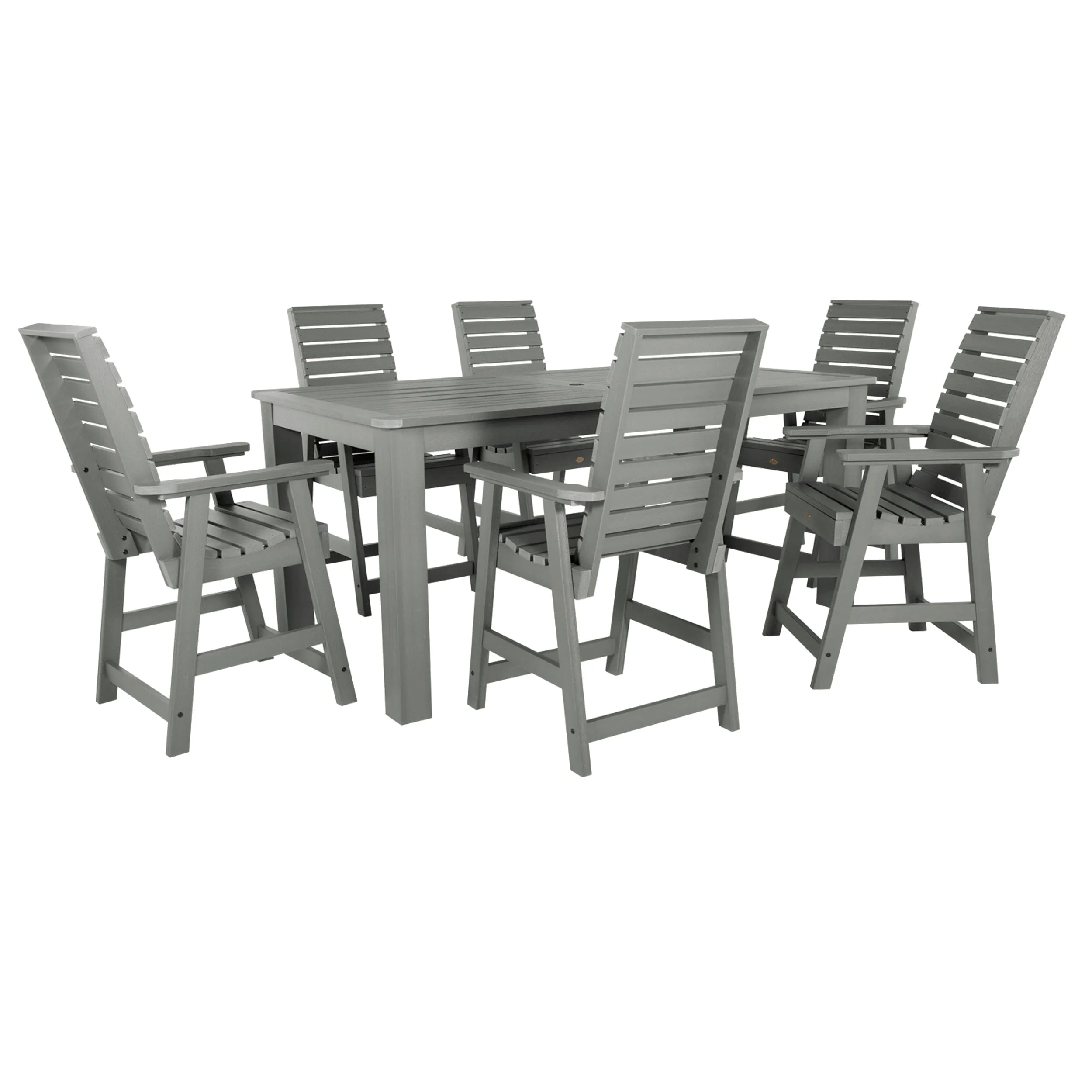 Weatherly 7pc Counter height Dining Set (42” x 84”)