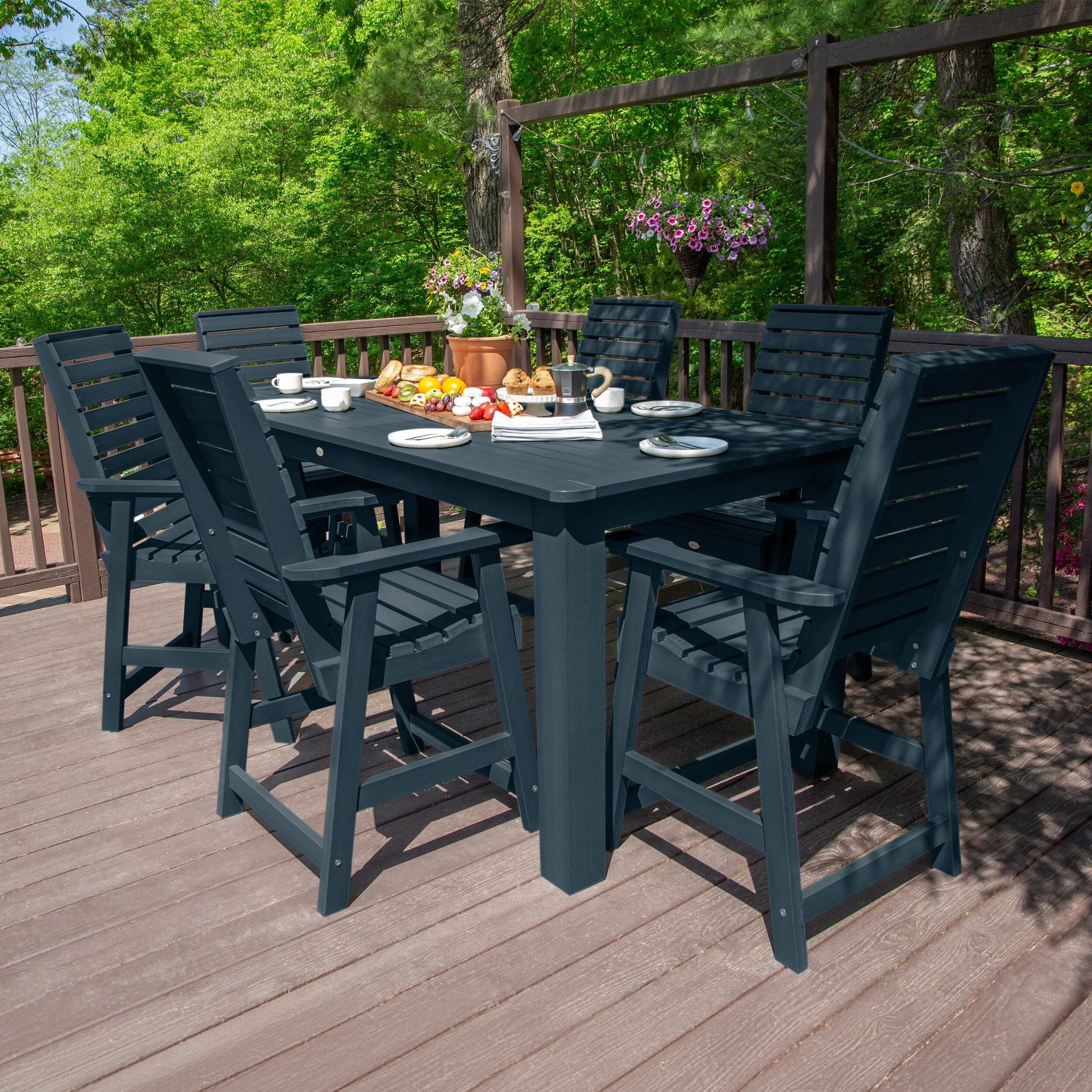 Weatherly 7pc Counter height Dining Set (42” x 84”)