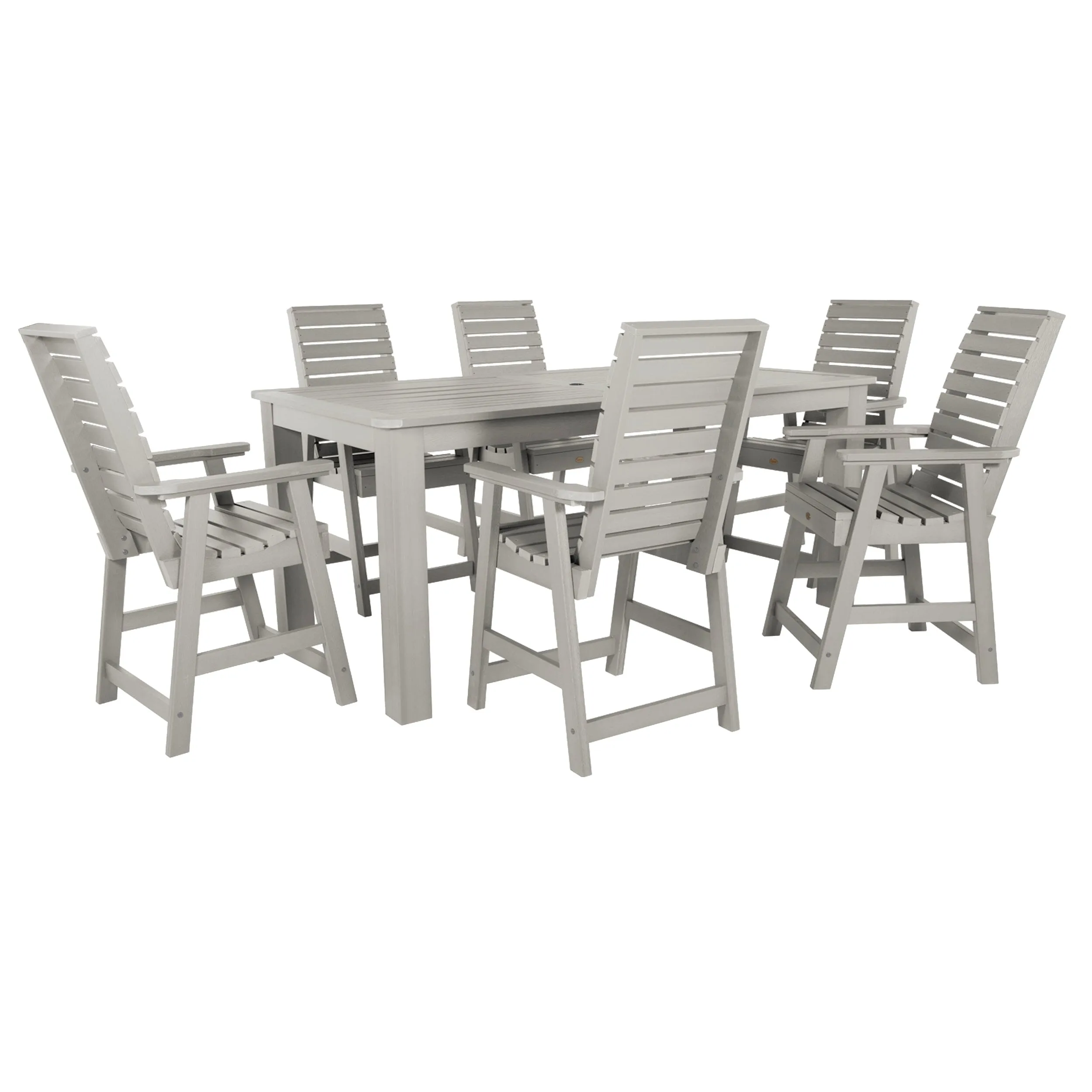 Weatherly 7pc Counter height Dining Set (42” x 84”)