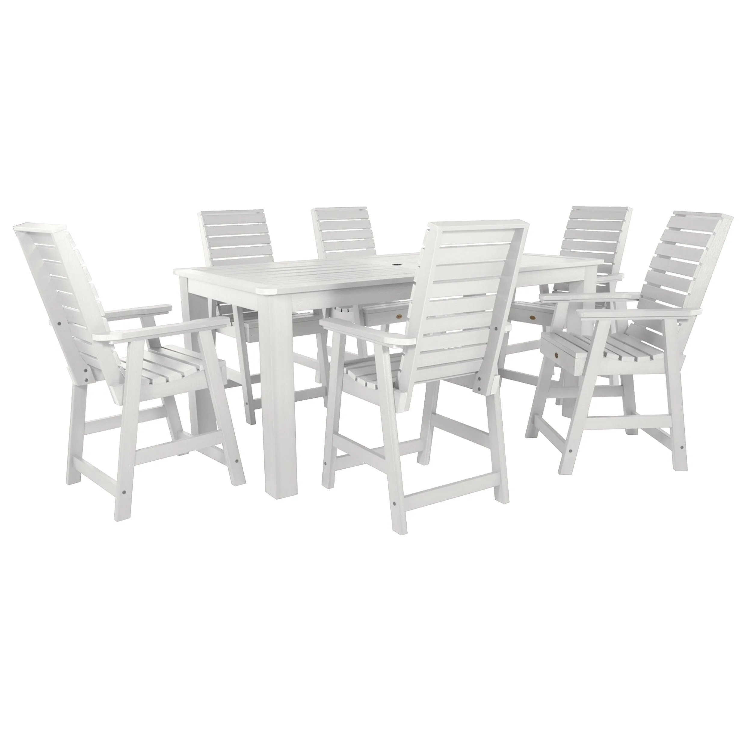 Weatherly 7pc Counter height Dining Set (42” x 84”)