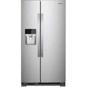 Whirlpool 33-inch, 21.4 cu. ft. Side-by-Side Freestanding Refrigerator with Exterior Ice and Water Dispenser with EveryDrop™ Water Filtration WRS331SDHM