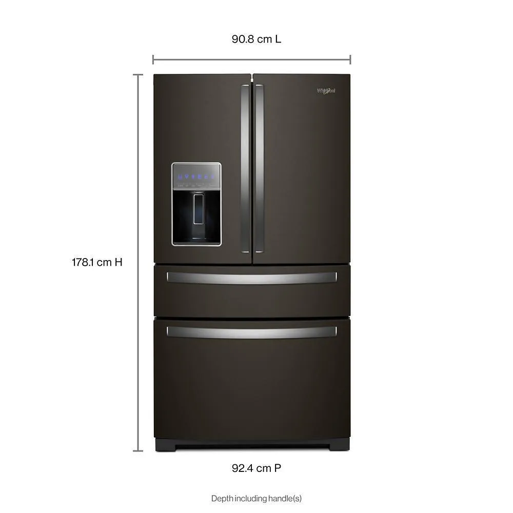 Whirlpool WRMF7736PV 36-inch Wide 4 Door Refrigerator with Prep and Store Bins - 26 Cu. Ft.