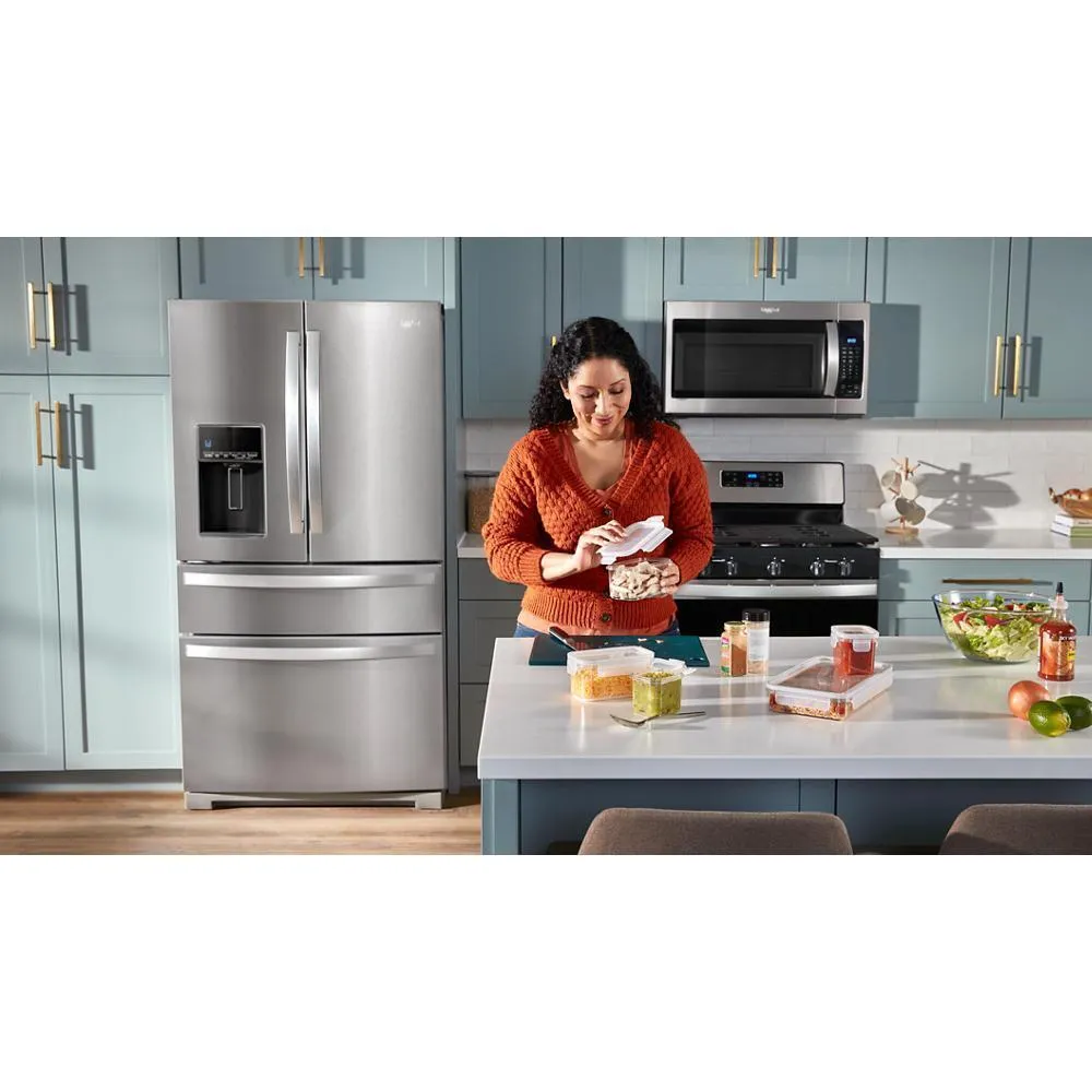 Whirlpool WRMF7736PZ 36-inch Wide 4 Door Refrigerator with Prep and Store Bins - 26 Cu. Ft.