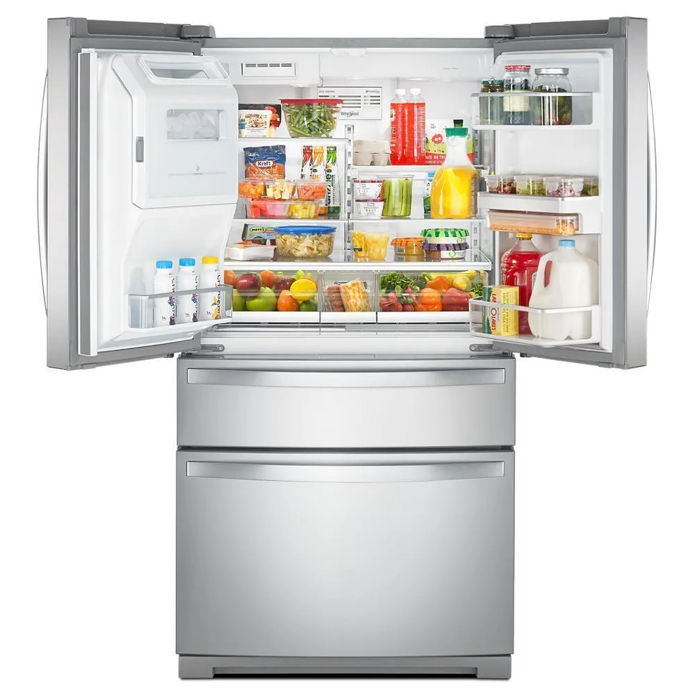 Whirlpool WRMF7736PZ 36-inch Wide 4 Door Refrigerator with Prep and Store Bins - 26 Cu. Ft.