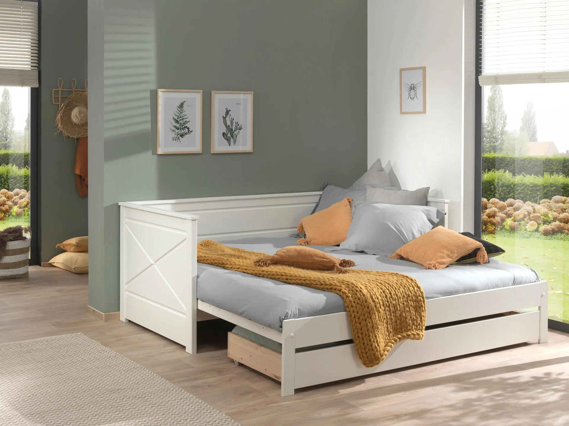White PINO Captain Bed with trundle