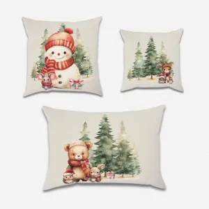 Woodland Throw Pillows Set -3 Piece